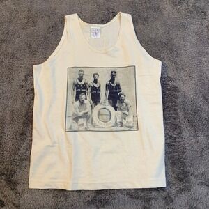 Vintage Tumbleweed Lifeguard Graphic Cream Tank Top Made in USA Size 8 Small